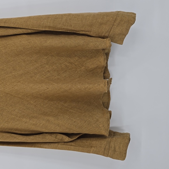 Flax Linen Button Down Blouse Yellowish Women's Size S - Picture 7 of 9